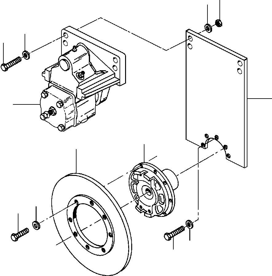 BRACKET, PARKING BRAKE 1431 588 H1 KOMATSU