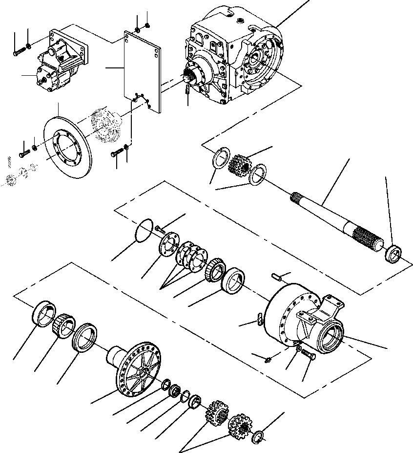 AXLE ASSEMBLY - LOCK/UNLOCK DIFFERENTIAL 1432 004 H92 KOMATSU