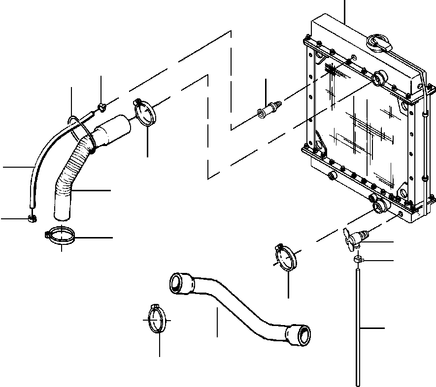 HOSE, LOWER RADIATOR 1435 000 H1 KOMATSU