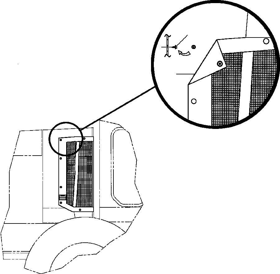 SCREEN INSTALLATION, RADIATOR GRILLE 1436 656 H91 KOMATSU