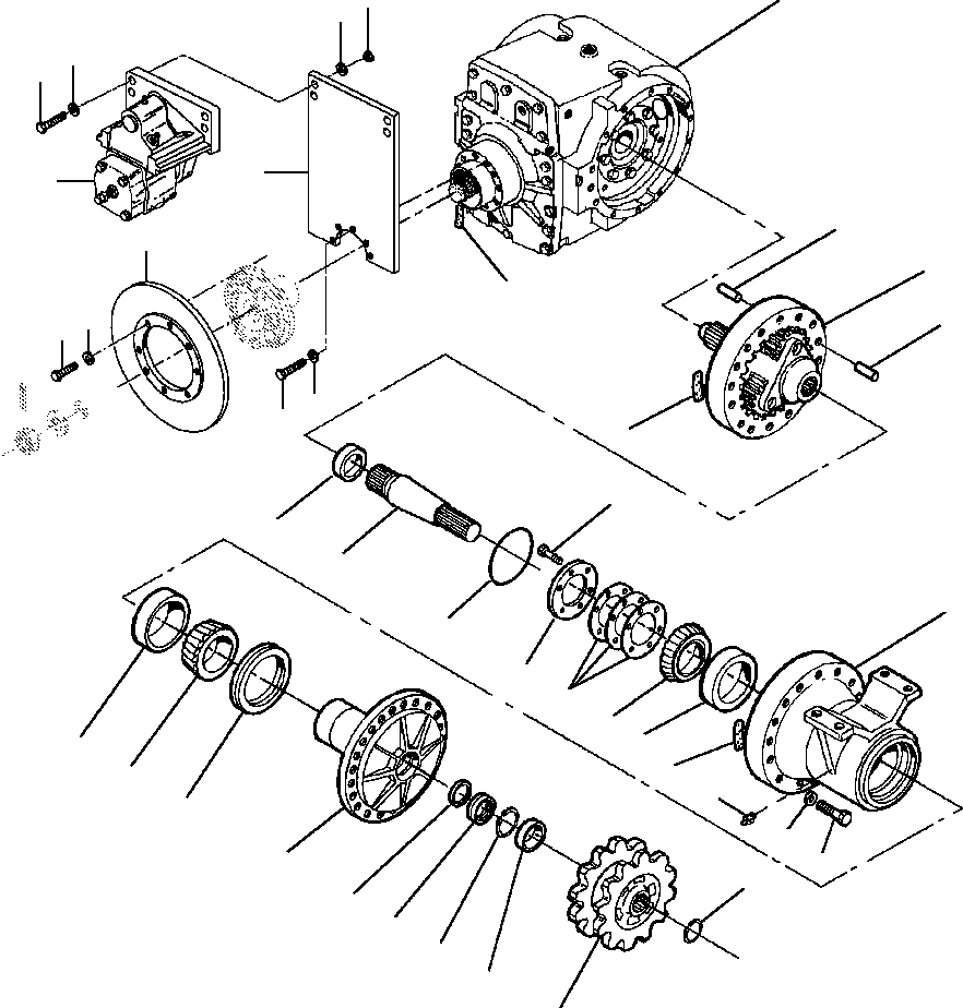 AXLE ASSEMBLY - LOCK/UNLOCK DIFFERENTIAL 1432 005 H93 KOMATSU