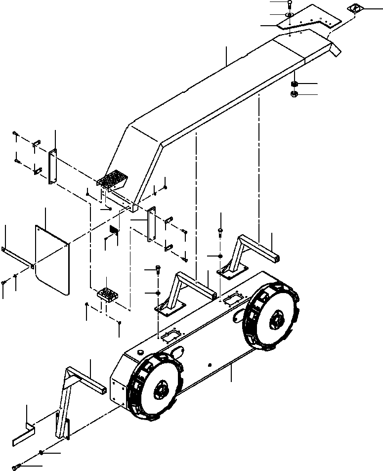 FENDER INSTALLATION, REAR - PLANETARY TANDEMS 1433 286 H91 KOMATSU