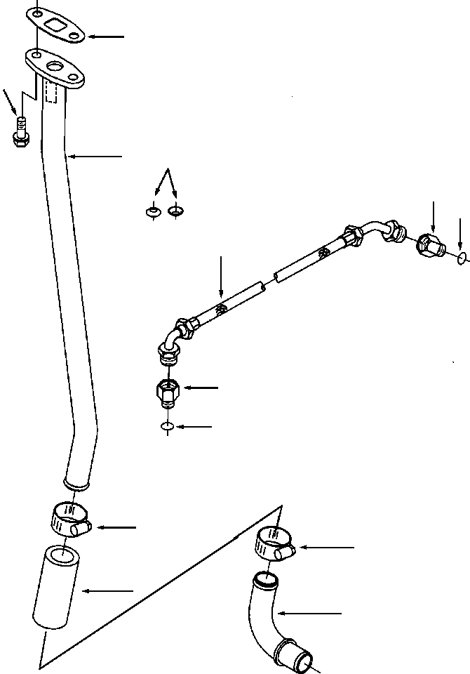 CONNECTION, TURBOCHARGER OIL DRAIN 6735-51-8240 KOMATSU