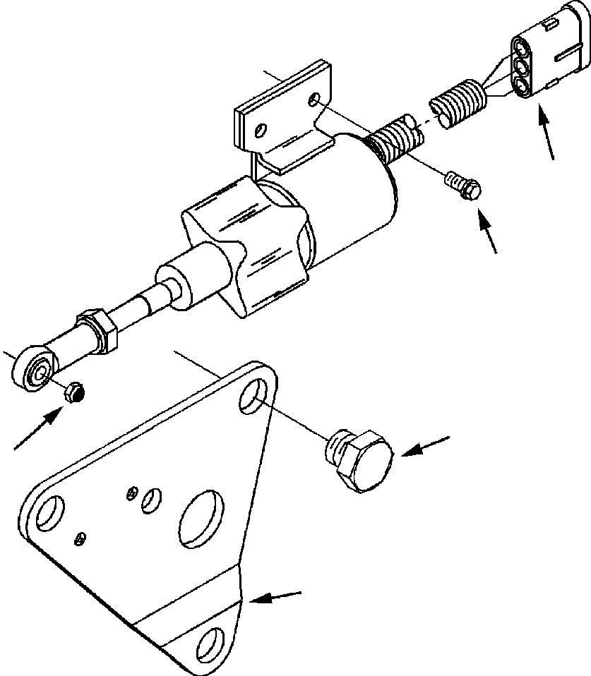BRACKET, SOLENOID 1310 511 H1 KOMATSU
