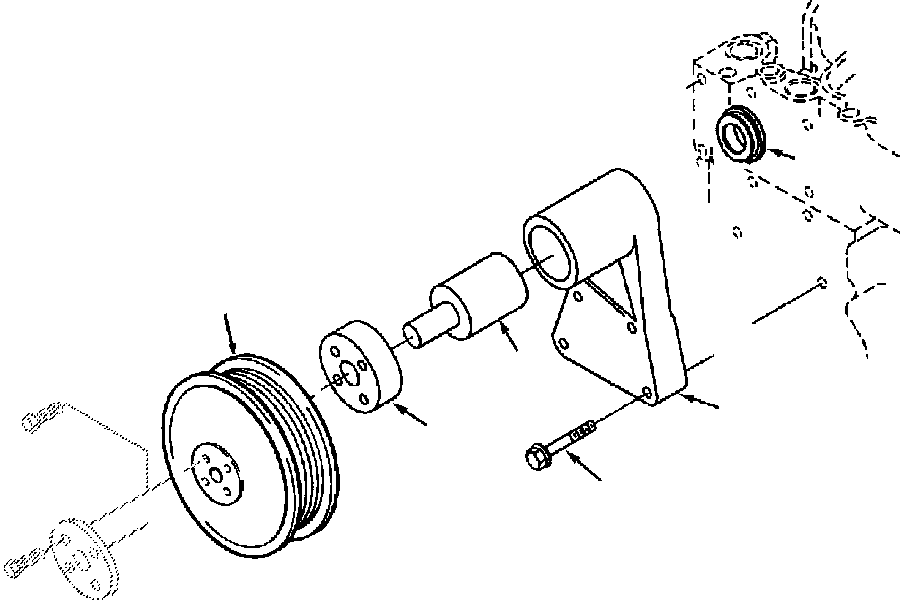 SHAFT, FAN DRIVE 1240 409 H1 KOMATSU