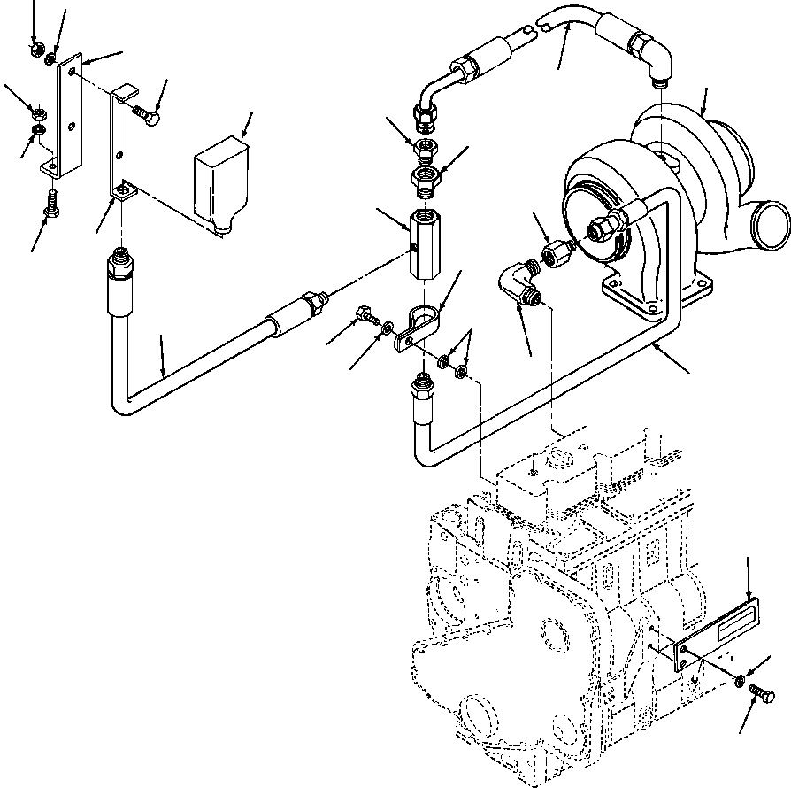 LUBE INSTALLATION, TURBO 1281 461 H92 KOMATSU