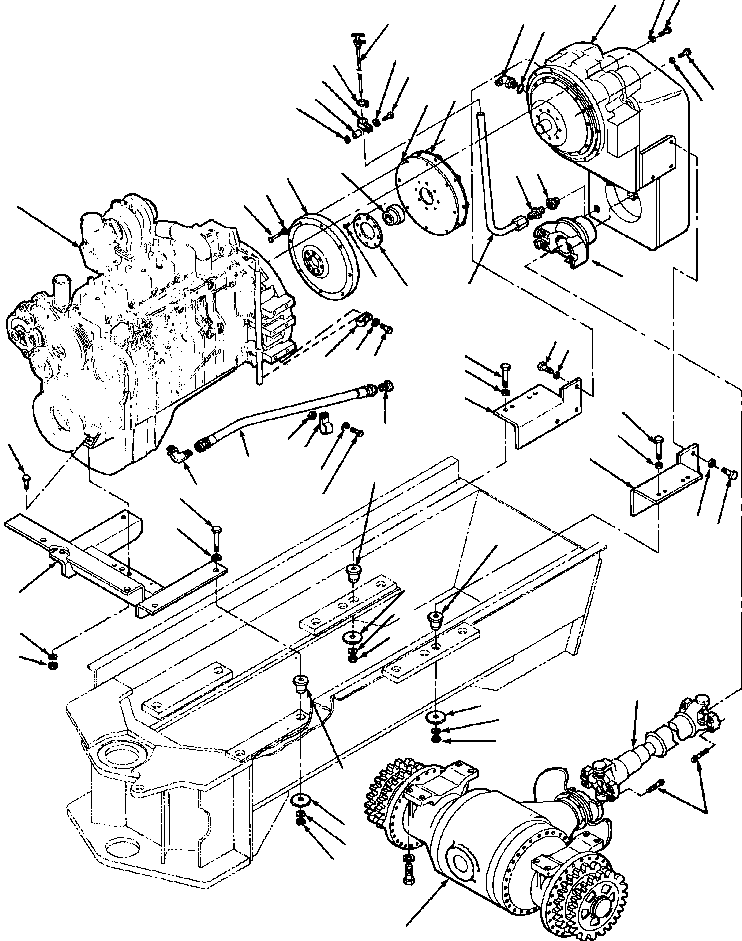 SUPPORT WELDMENT, RADIATOR & ENGINE 1237 572 H91 KOMATSU