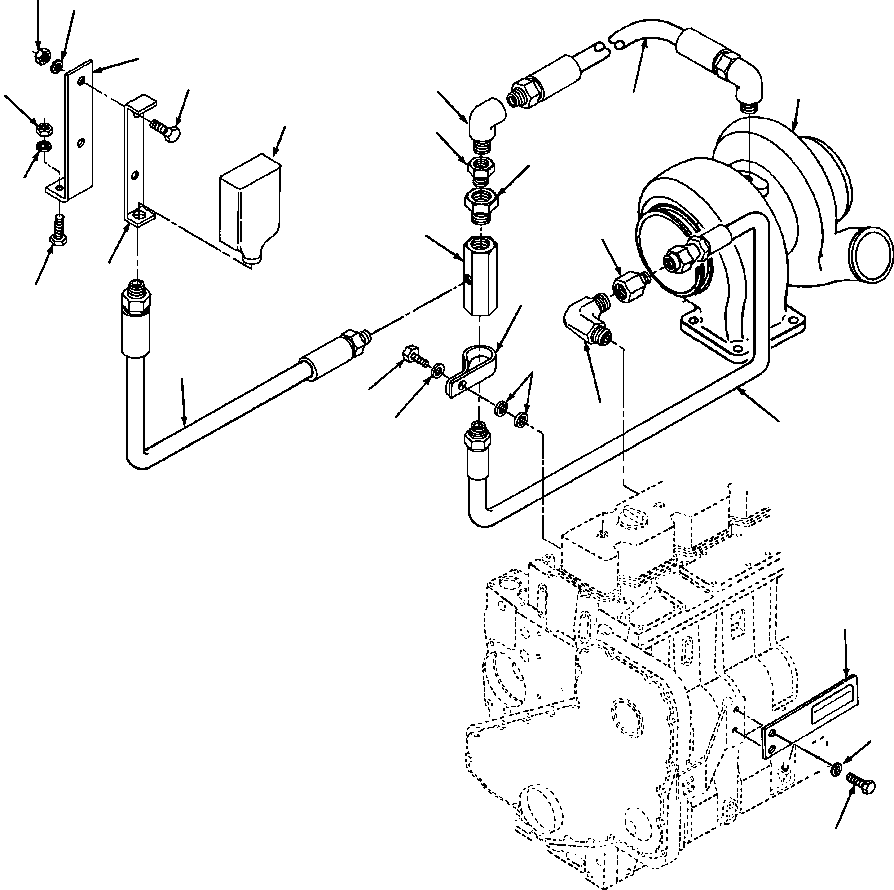 LUBE INSTALLATION, TURBO (1281 461 H92) KOMATSU