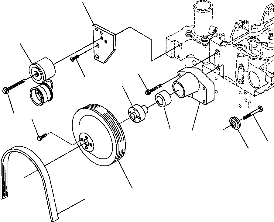 TENSIONER, BELT 1270 378 H1 KOMATSU