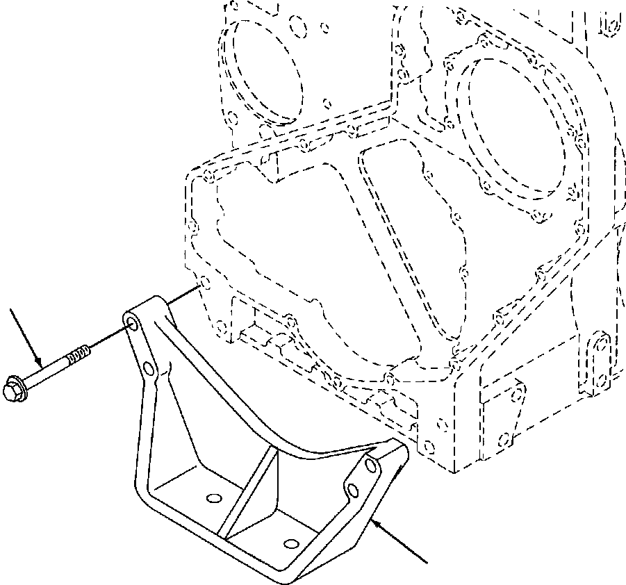 SUPPORT, FRONT ENGINE 1270 938 H1 KOMATSU
