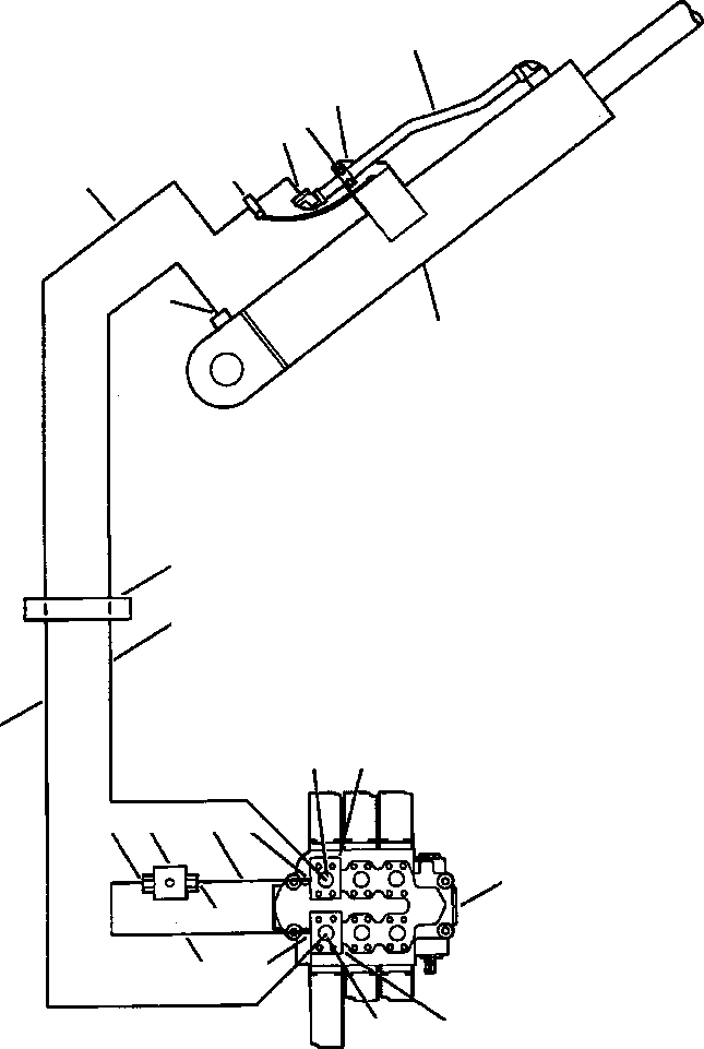 TUBE, CONTROL VALVE TO SHUTTLE VALVE 1235 409 H93 KOMATSU