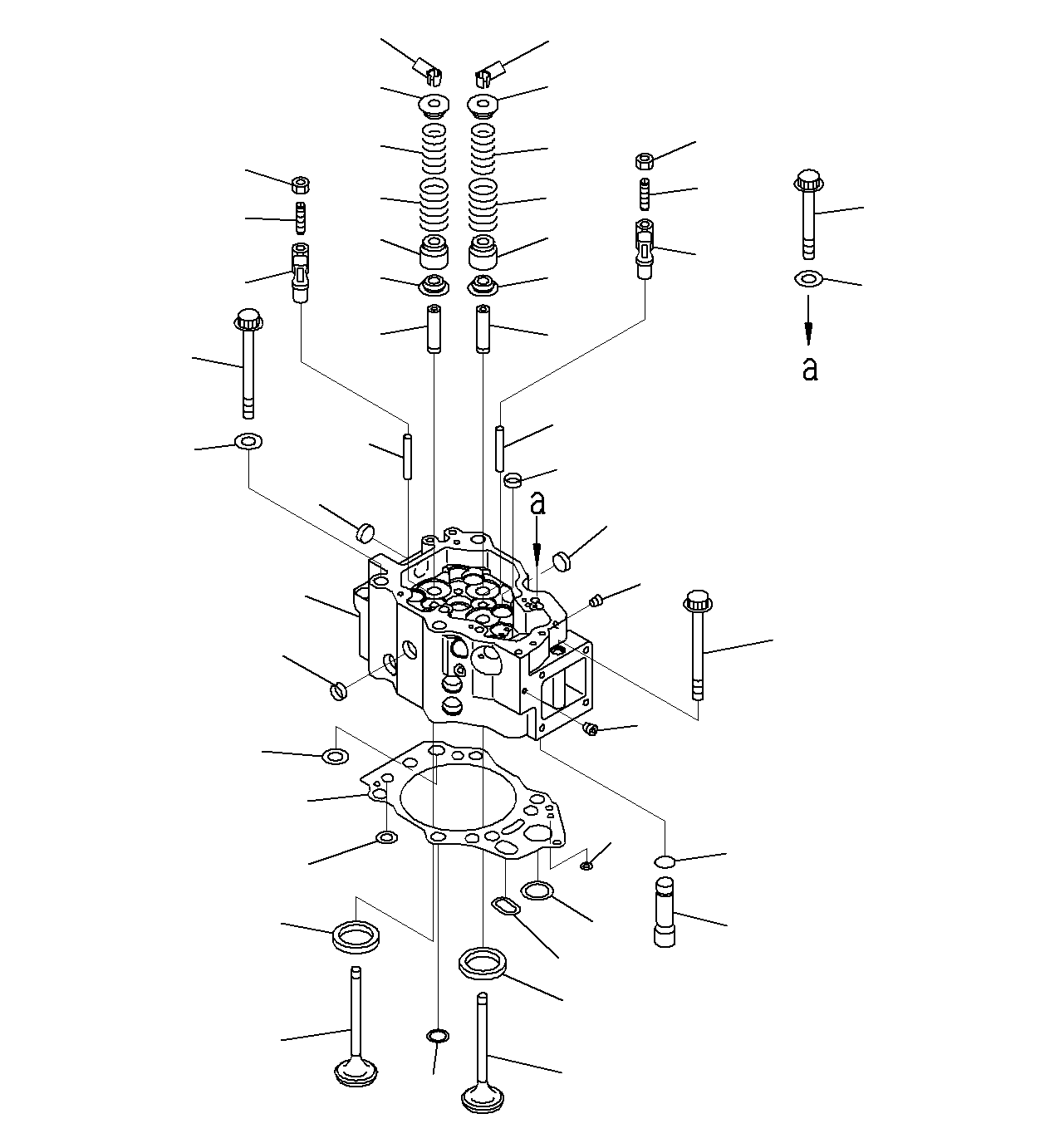Головка цилиндра 6219-11-1110 KOMATSU