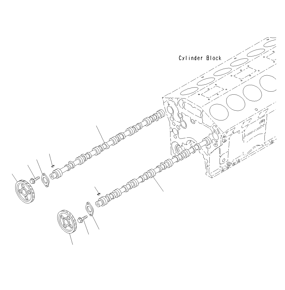 CAMSHAFT ASS'Y,L.H. 6215-41-1200` KOMATSU