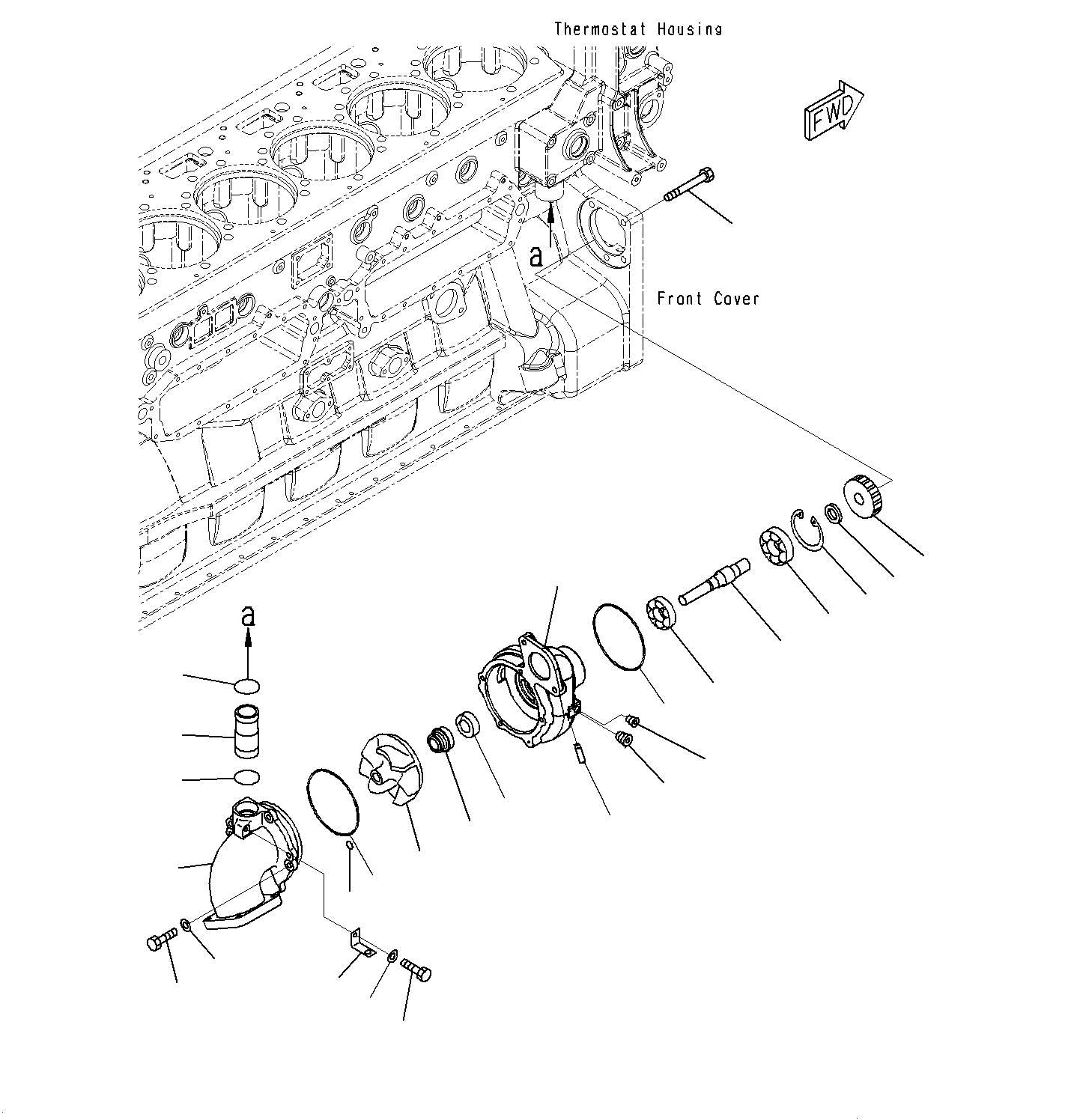 Pump Assembly, Water 6240-61-1104 KOMATSU