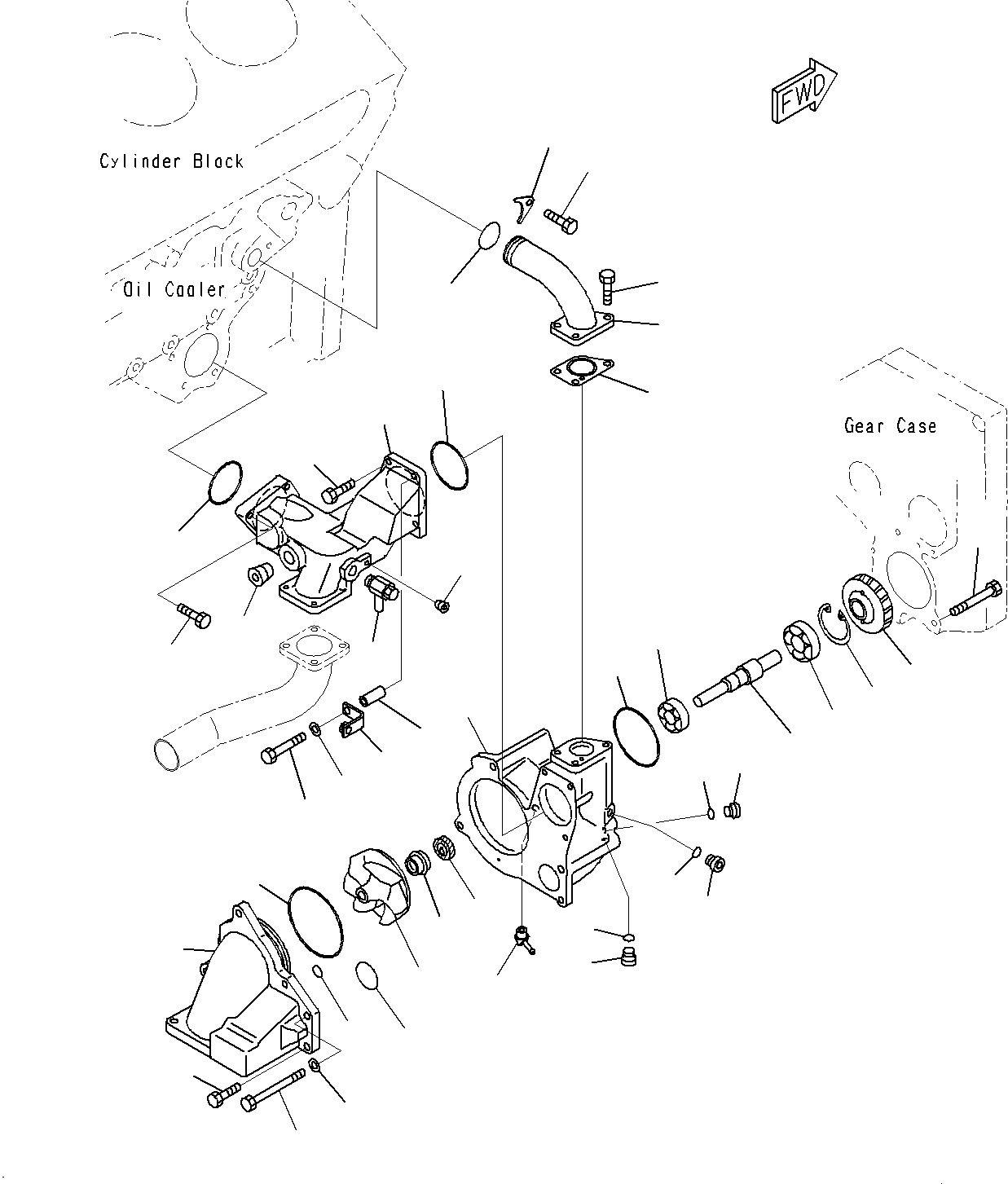 Water Pump Assembly 6219-61-1102 KOMATSU