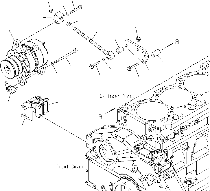 ALTERNATOR A. (60A) 600-825-6150 KOMATSU