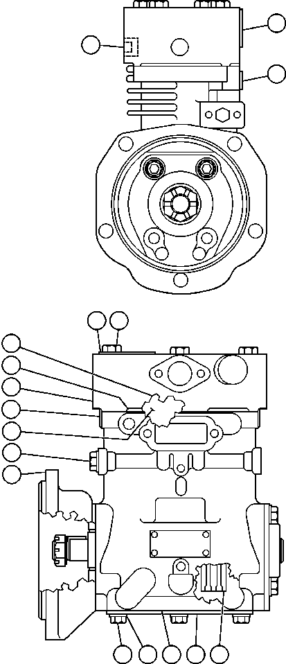 винт с головкой - 3/8" - 16NC X 3" C5752 KOMATSU