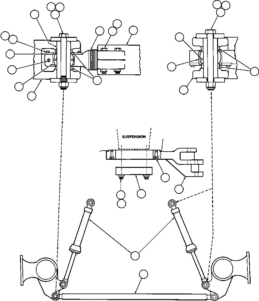 STEERING CYLINDER ASSM (SEE INDEX) EB0770 KOMATSU