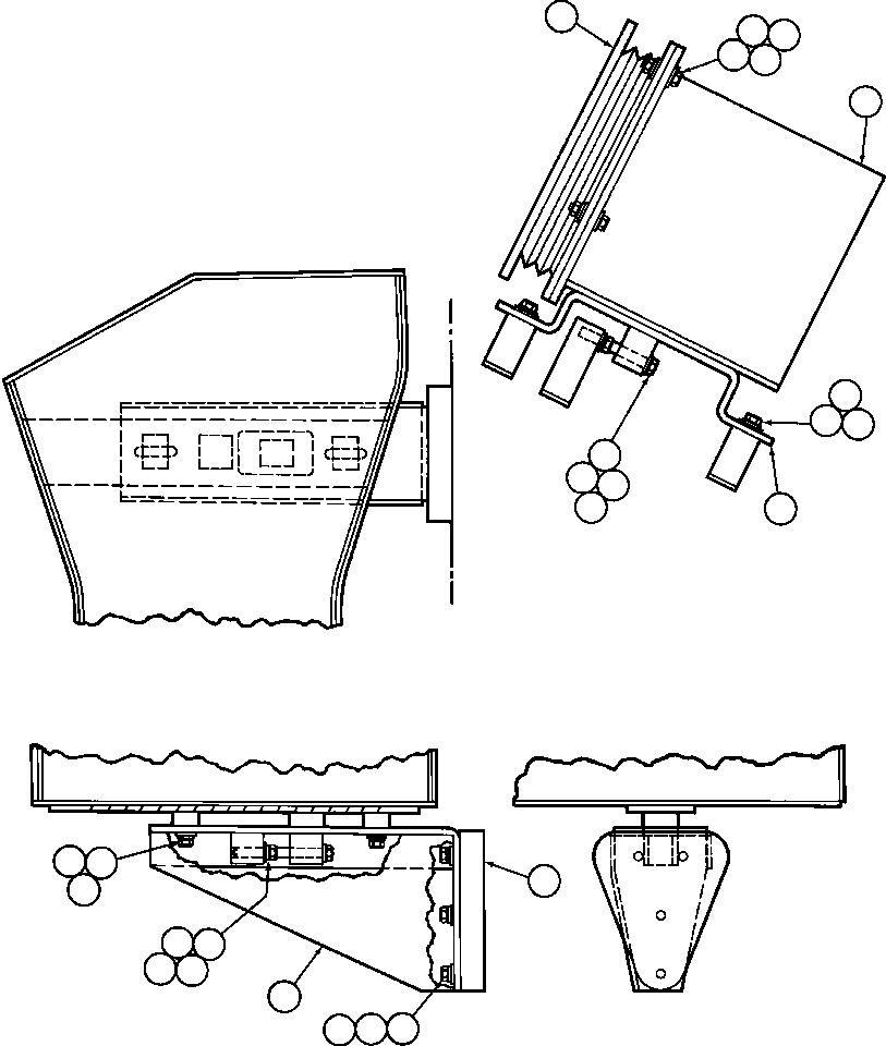 BAR, FORMED (FRONT OF EXHAUST BOX) EB7739 KOMATSU