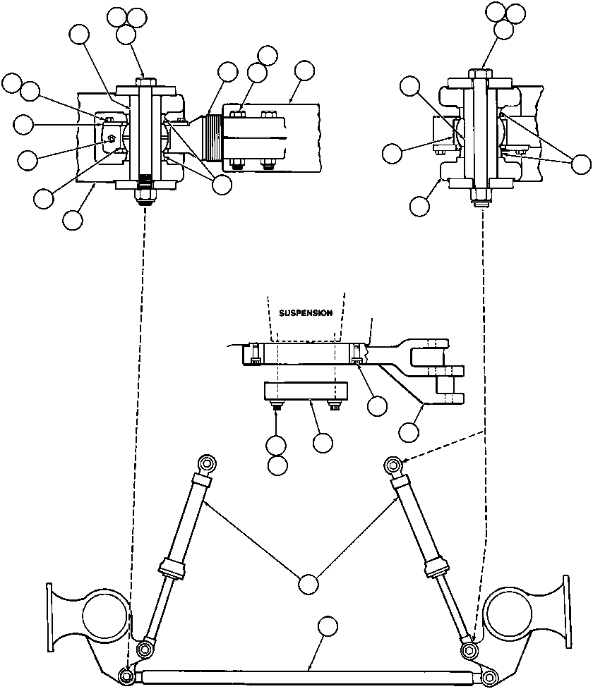 STEERING CYLINDER ASSM (SEE INDEX) TZ1419 KOMATSU