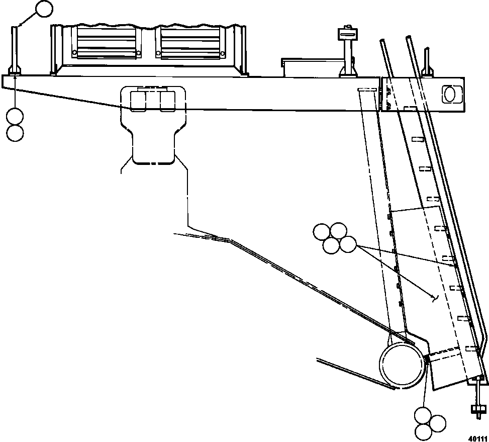 HANDRAIL - RIGHT REAR TY8386 KOMATSU