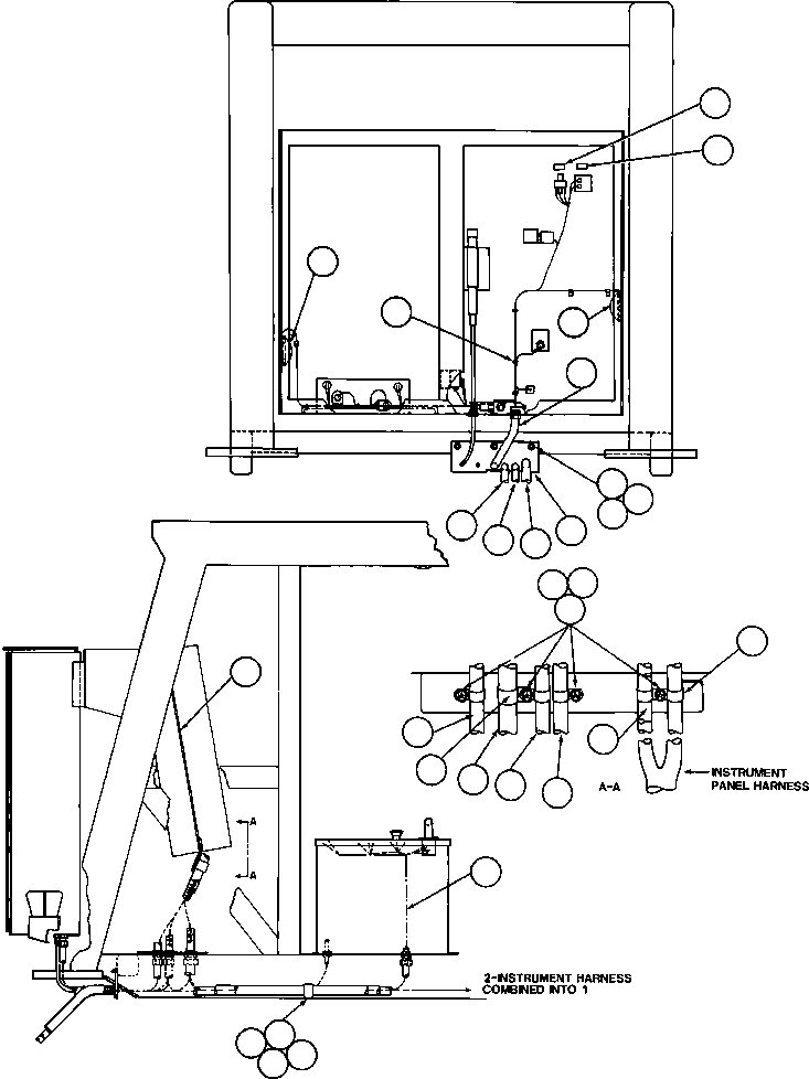 HARNESS - TO REAR OF CONTROL CABINET EB8232 KOMATSU
