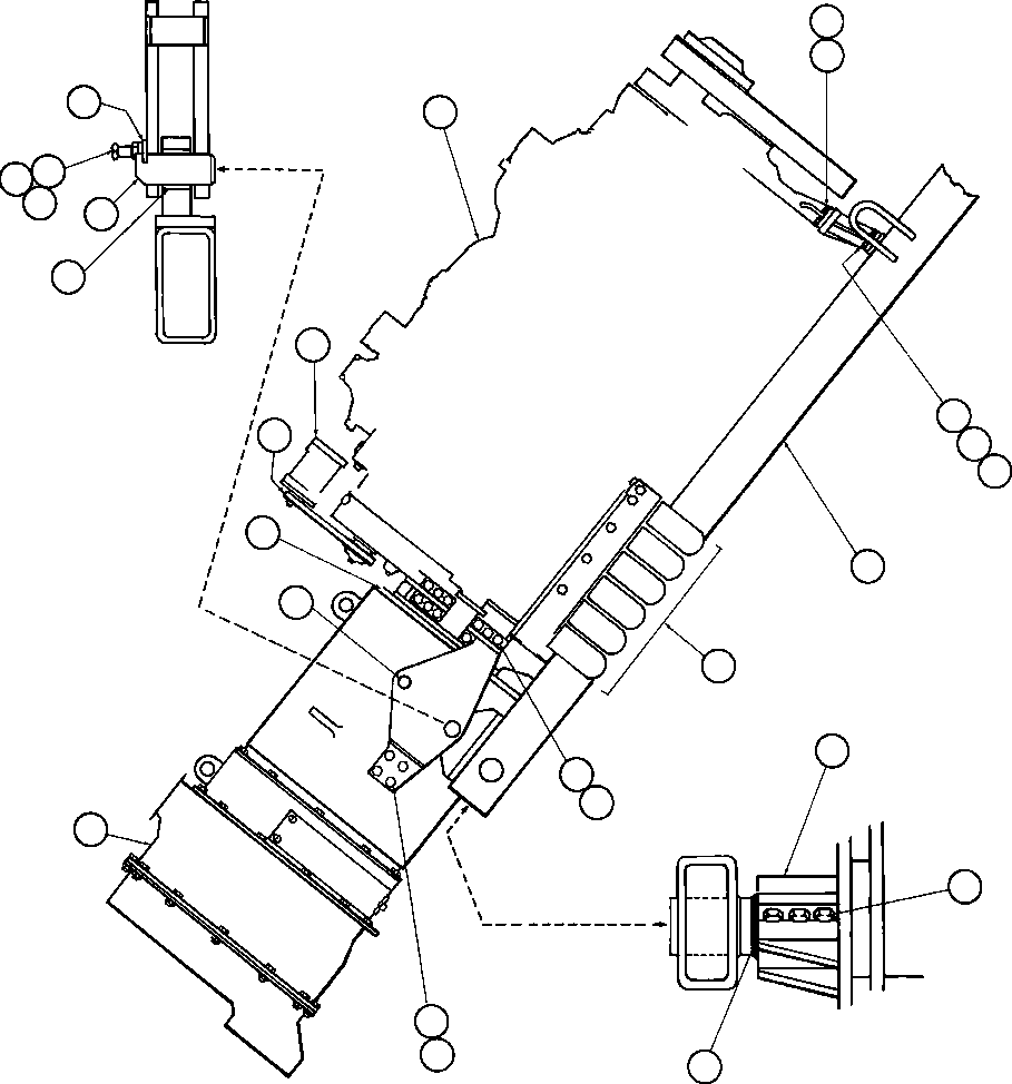 SUB-FRAME, ENGINE YA2595 KOMATSU