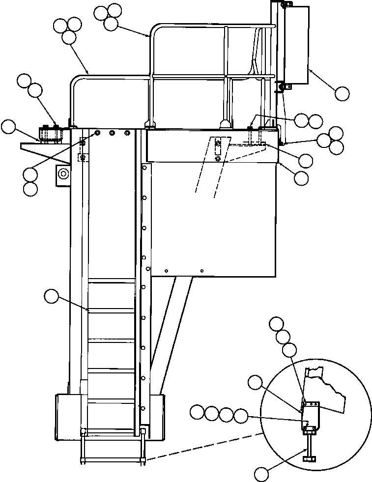 LADDER - L.H. EB8430 KOMATSU