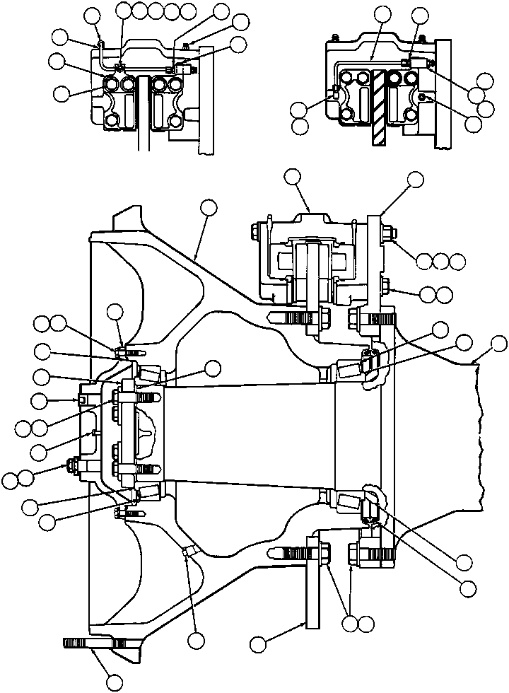 NOTE: (1) INCLUDED IN AK0098 SPINDLE MAINTENANCE KIT. AK0098 KOMATSU