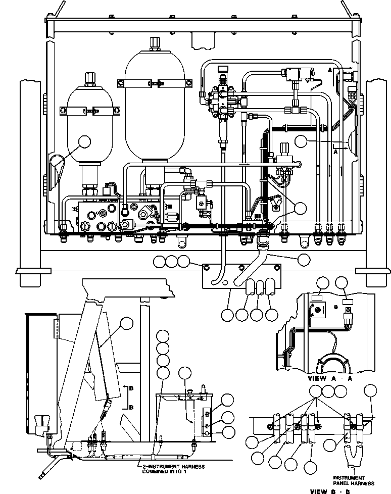 HARNESS - TO REAR OF CONTROL CABINET EB9008 KOMATSU