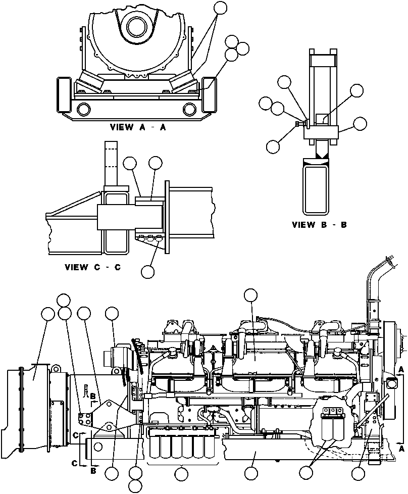 CRADLE - L.H. EB7830 KOMATSU