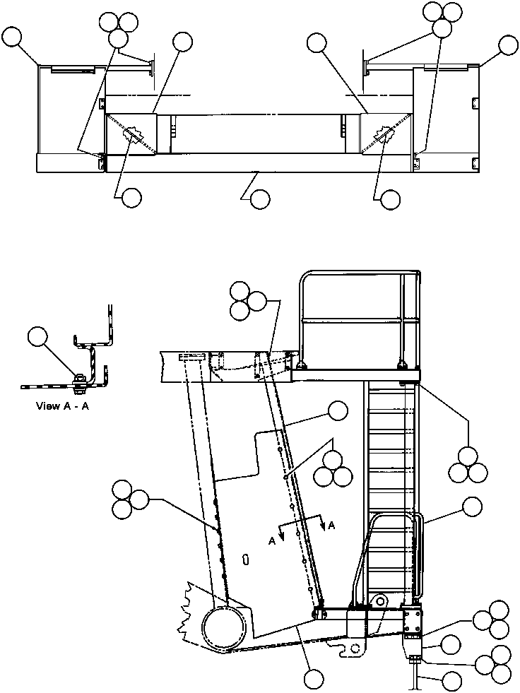 SUPPORT, LADDER EC6424 KOMATSU