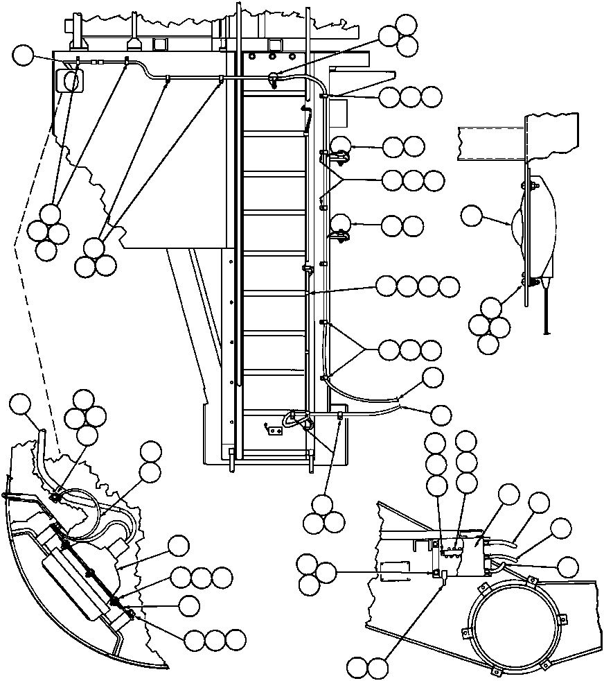 HARNESS - RIGHT DECK EF0983 KOMATSU
