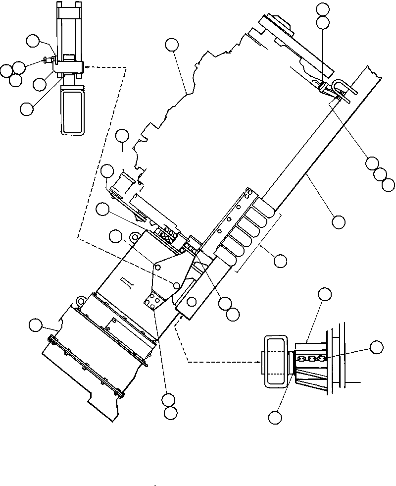SUB-FRAME, ENGINE YA2889 KOMATSU