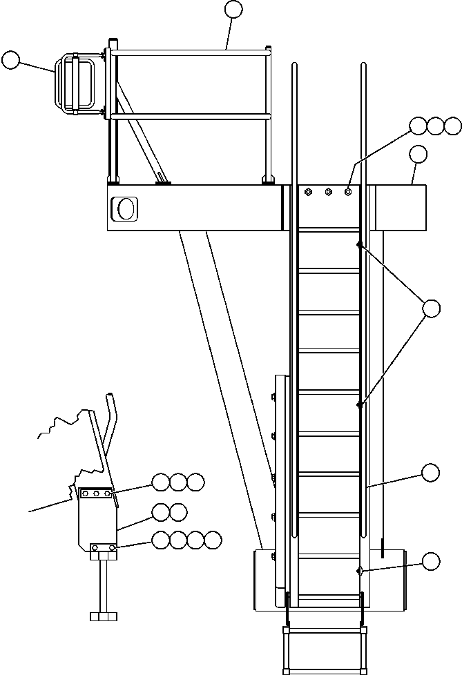 ADAPTER STR, LADDER EC9061 KOMATSU