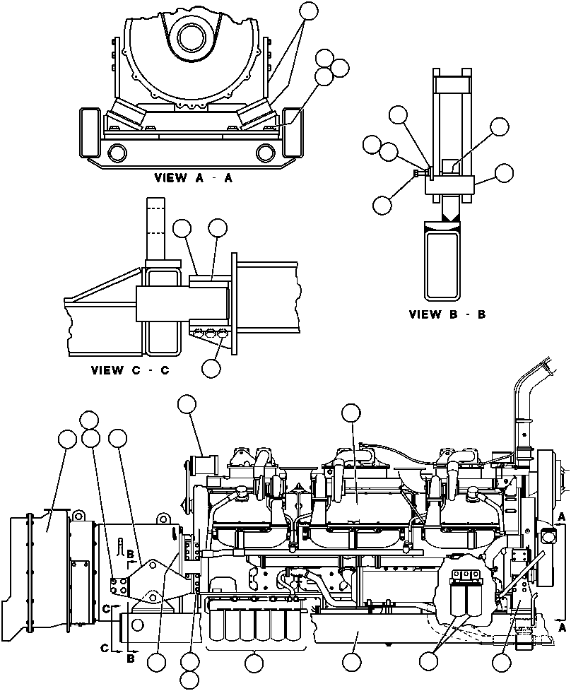 SUB-FRAME, ENGINE YA2914 KOMATSU