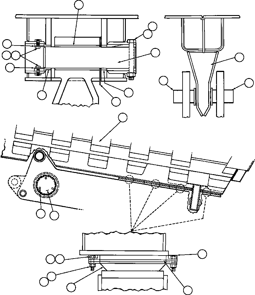 NOTE: (1) INCLUDED IN AK7326 BODY PIVOT PIN KIT. AK7326 KOMATSU