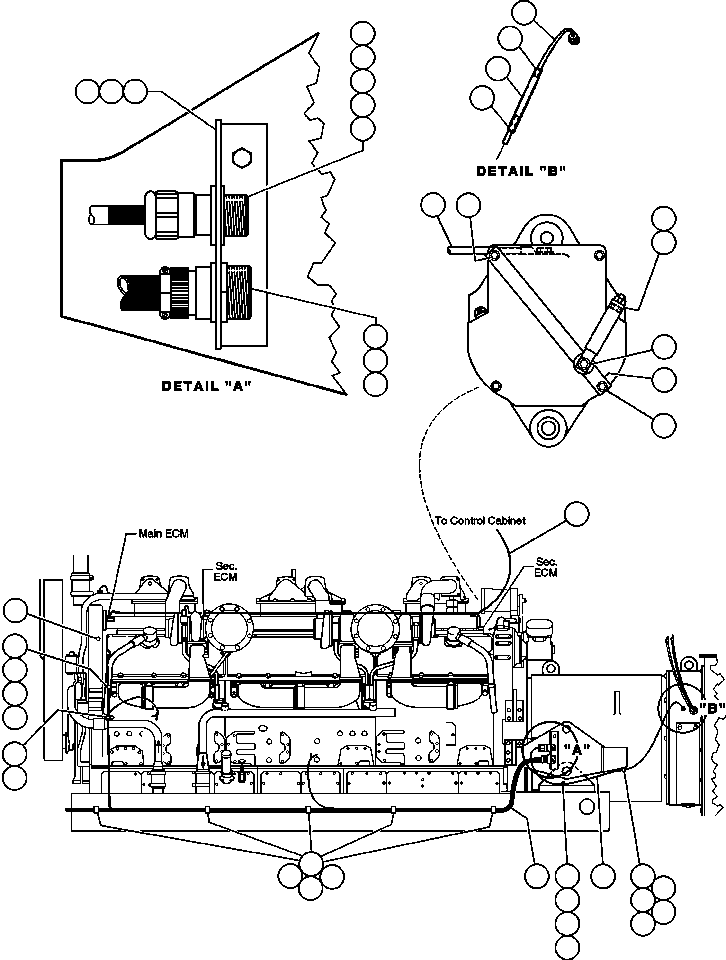 HARNESS, EXTERNAL ENGINE ED9661 KOMATSU