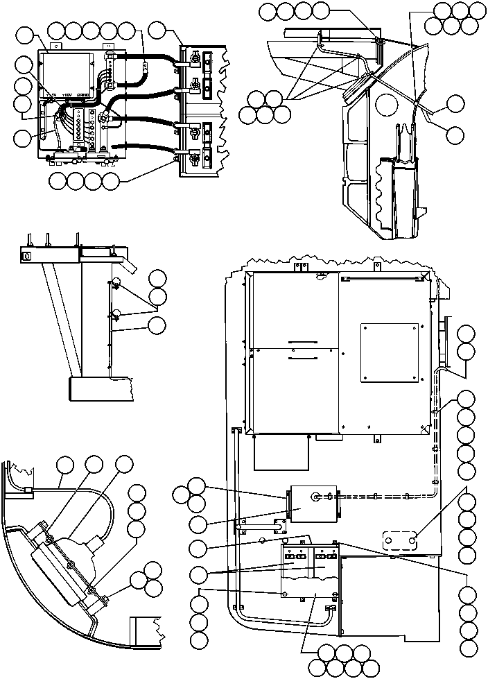 HARNESS, SERVICE LIGHTS R.H. EC7726 KOMATSU