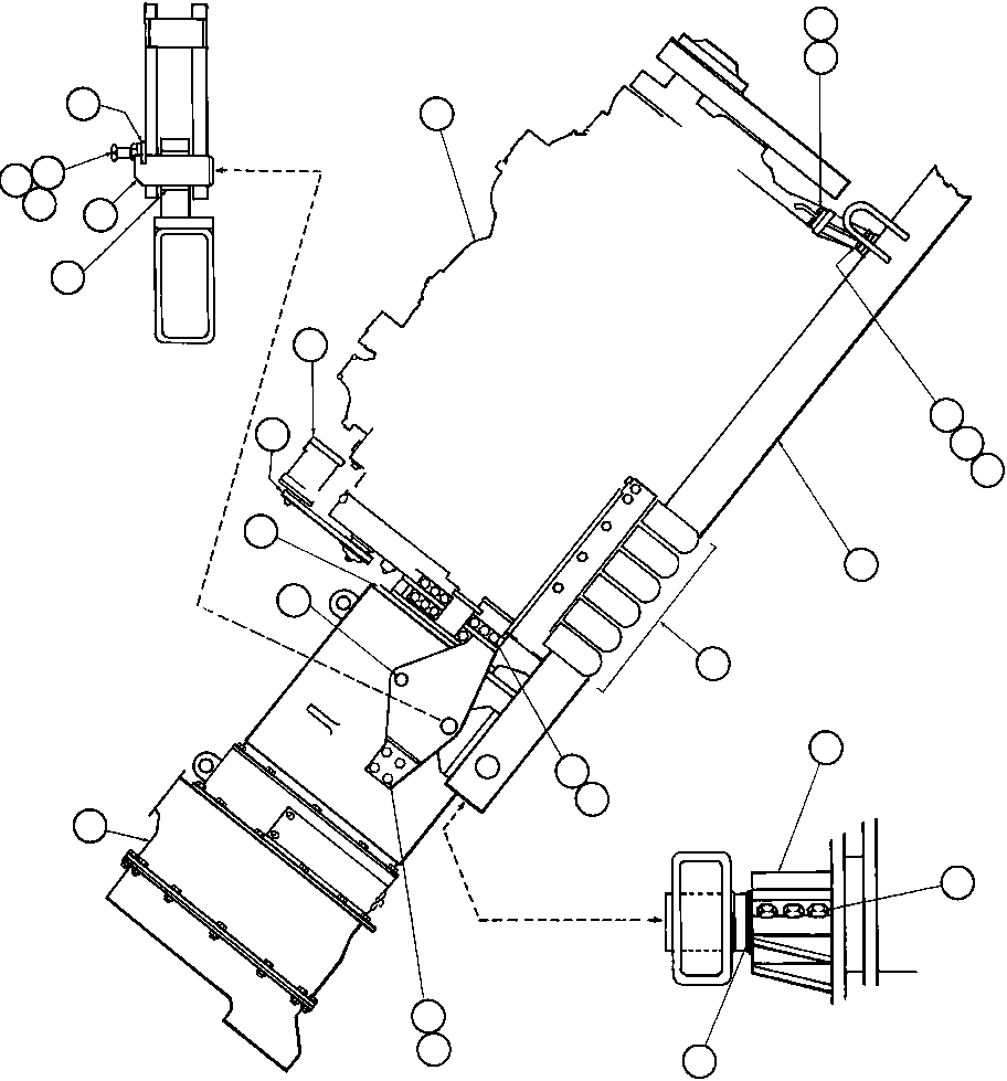 SUB-FRAME, ENGINE YA2973 KOMATSU