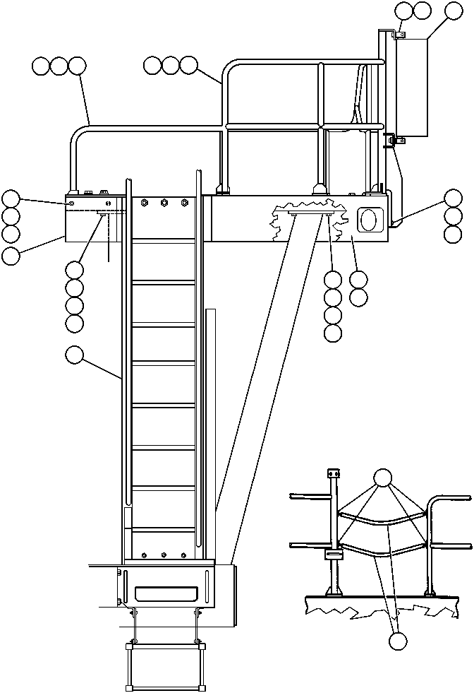 LADDER - L.H. ED5948 KOMATSU