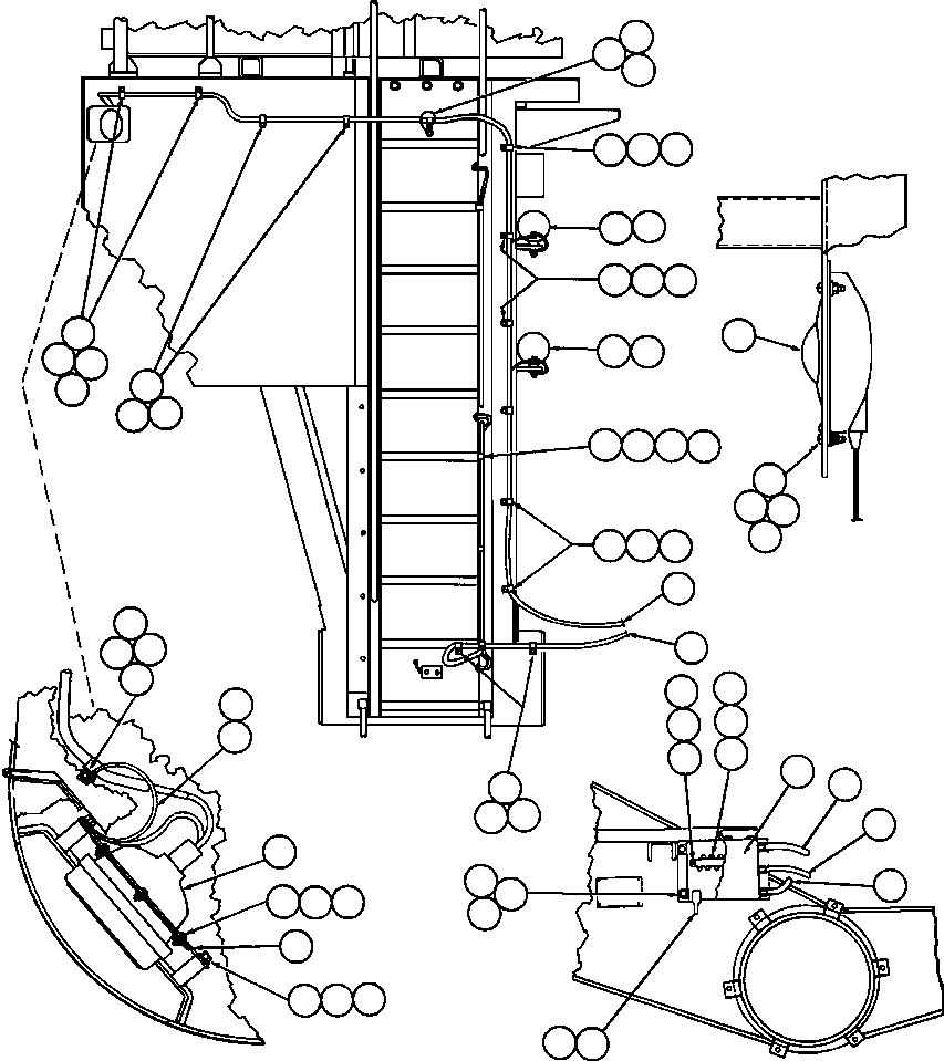 HARNESS, RIGHT FRAME RAIL EC0099 KOMATSU