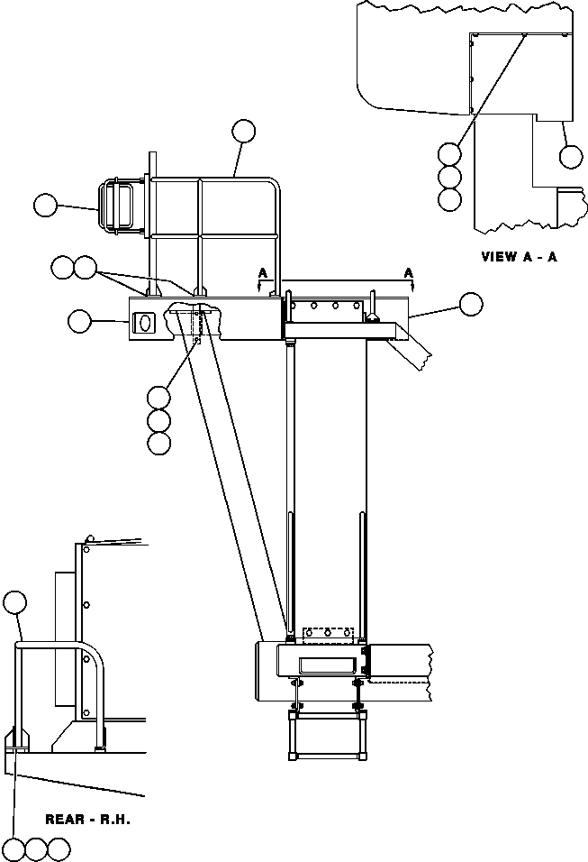 HANDRAIL - R.H. REAR T8386 KOMATSU