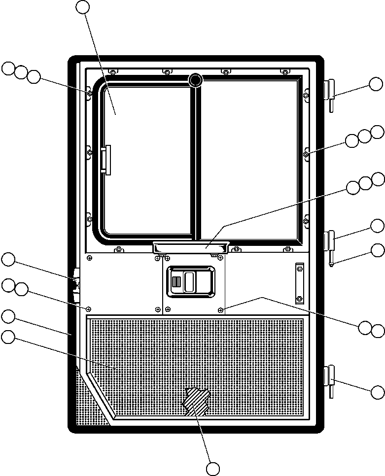SLIDING WINDOW R.H. (SEE FIG. 30260) SM2665 KOMATSU