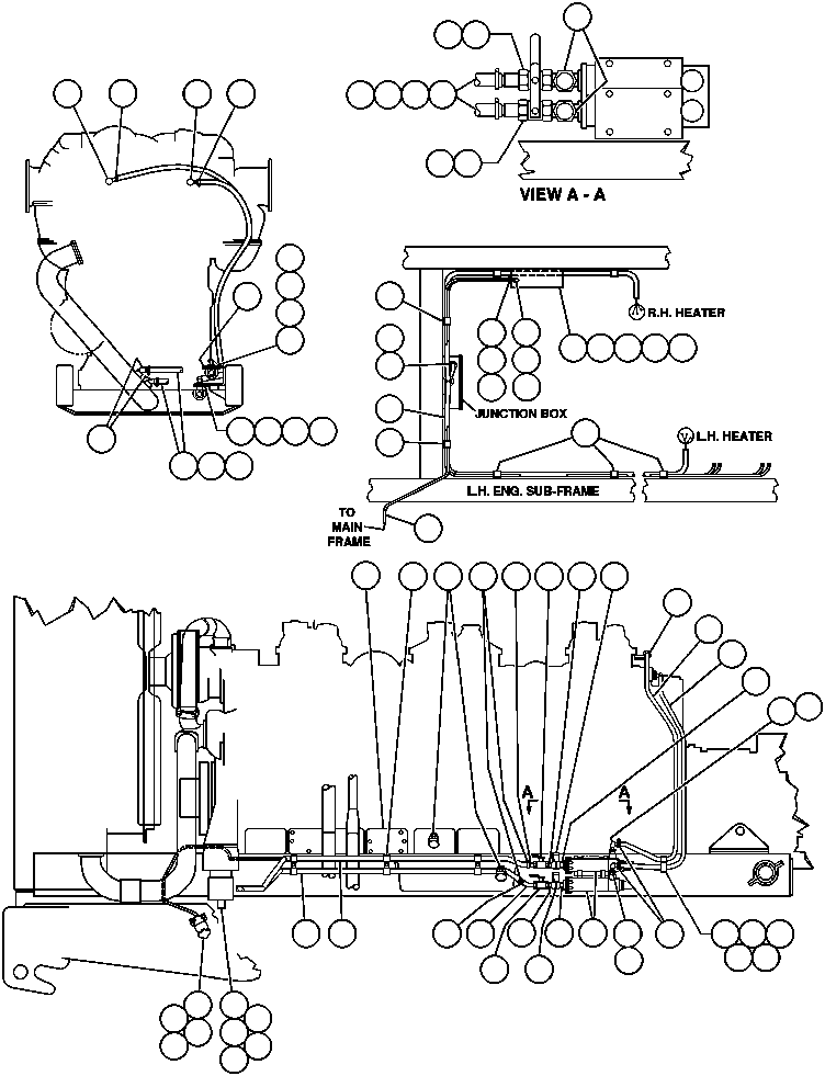 HARNESS - TO RECPCL. L.H. EF5244 KOMATSU
