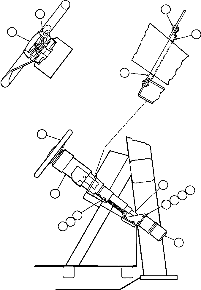 STEERING COLUMN ASSEMBLY (SEE INDEX) PB9380 KOMATSU