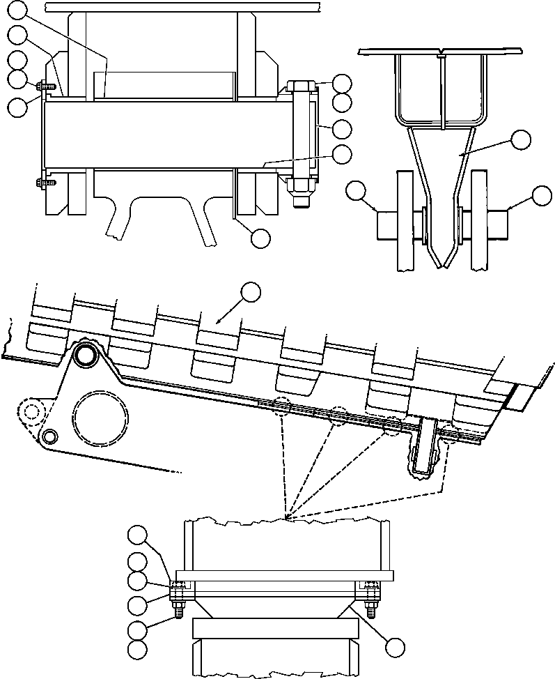 NOTE: (1) INCLUDED IN AK3822 BODY PIVOT PIN KIT. AK3822 KOMATSU