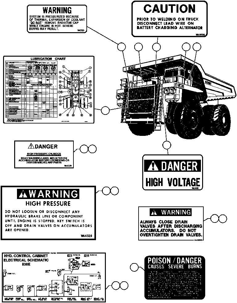 DECAL, "HAULPAK" (FRONT OF GRILLE HOUSING) WB2267 KOMATSU