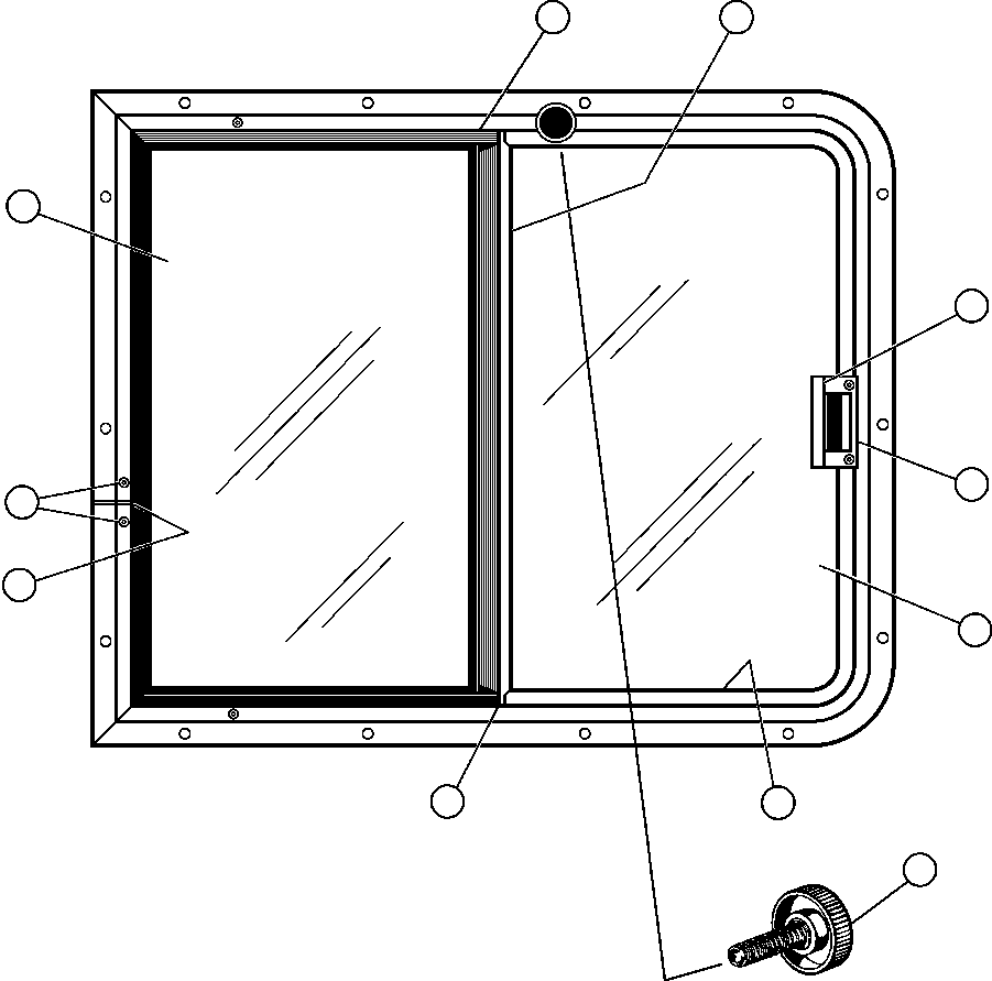GLASS & CHANNEL KIT (FRONT) RK0168 KOMATSU