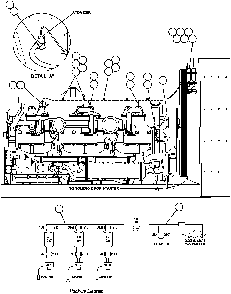 NOTE: (1) INCLUDED IN PB9968 ETHER START KIT. PB9968 KOMATSU